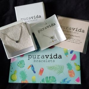 Pura Vida Silver Star Necklace AND Bracelet